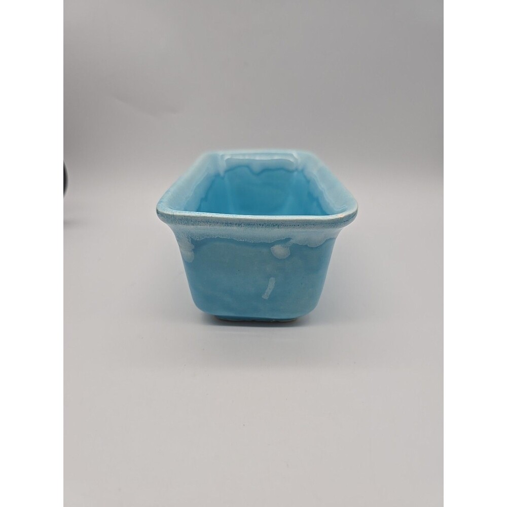Vintage Judy of California Blue Drip Rectangular Planter - Picture 4 of 11
